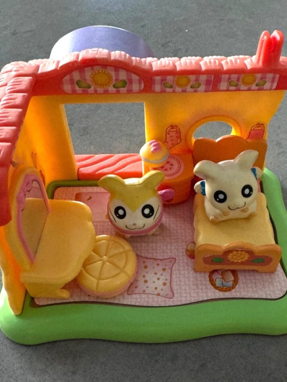 Vintage Hamtaro Bijou's Bedroom 2001 Epoch Playset Figure Hamutaro Japan Toy